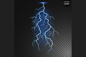 Blue Lightning Flash Bolt