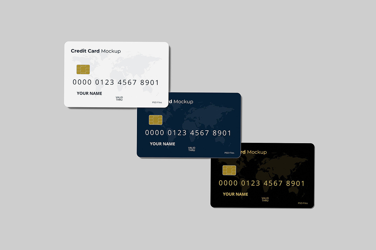 Credit Card Mockup, an Advertising Mockup by Graphiculon (Photo 8 of 11)