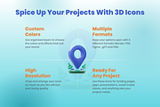 3D Contact Us Icons, a Characters & Person 3D Model by Flat Icons (Thumbnail 3 of 8)