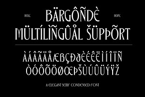 Bargonde Elegant Serif Condensed