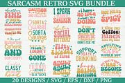 Sarcasm Retro SVG Bundle ,Sarcasm, a Graphic by akazaddesign (Thumbnail 2 of 16)