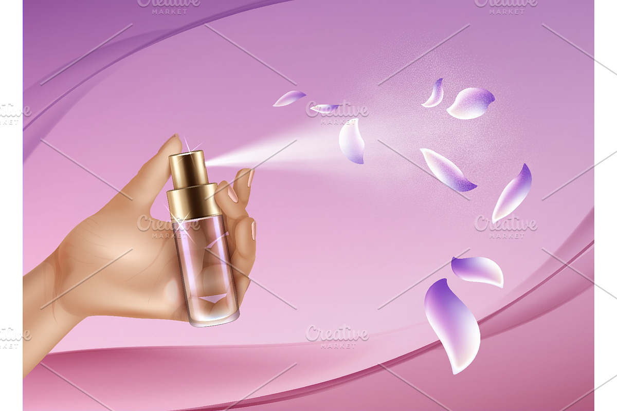 Vector Realistic Spray Mist Set, an Object Illustration by Zonda (Photo 6 of 7)