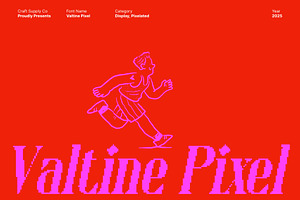 Valtine Pixel, a Serif Font by Craft Supply Co.