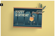 Art Deco Birthday Greeting Card, a Card Template by Neermana (Thumbnail 2 of 4)