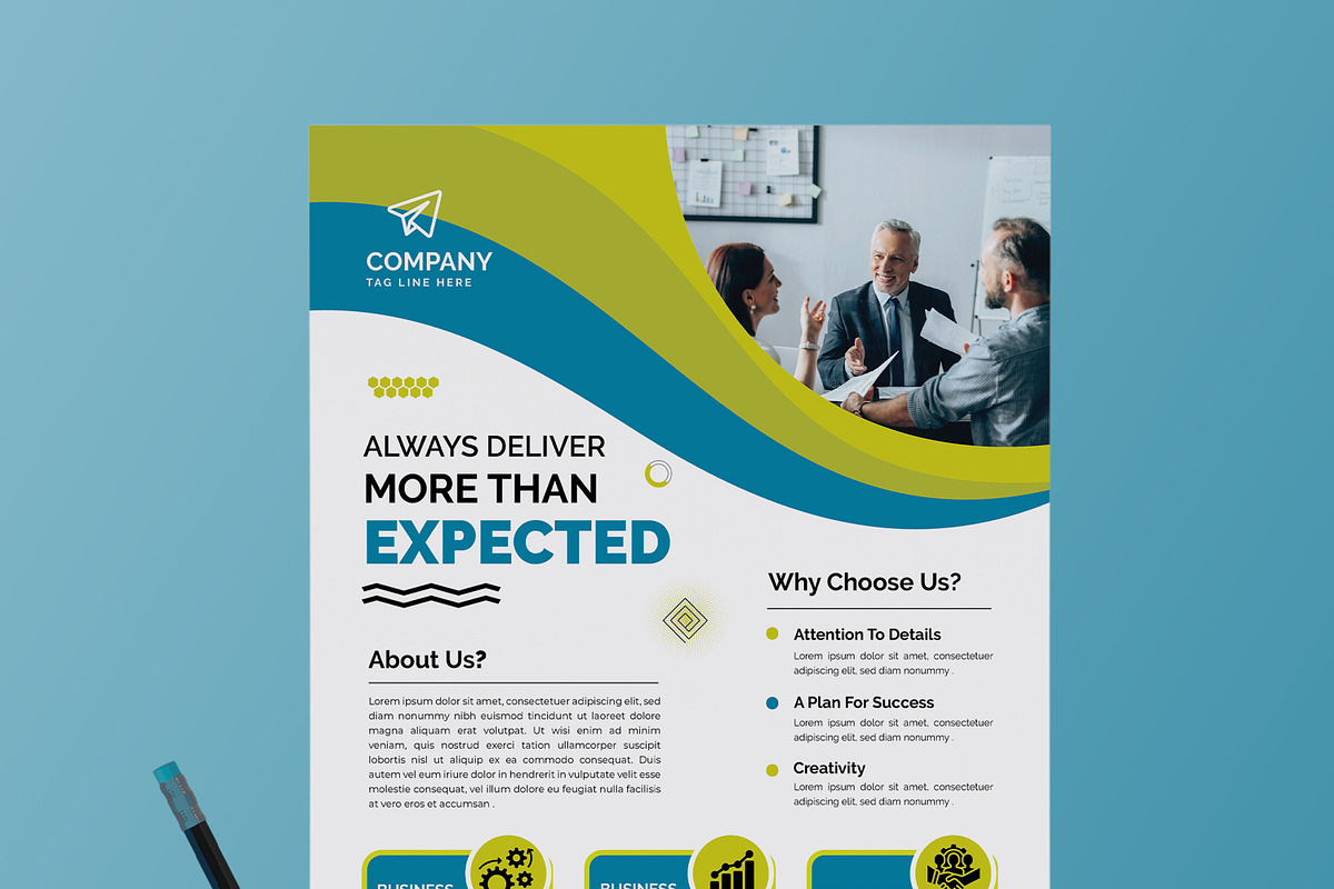 Agency Flyer Design Template, a Flyer Template by MightyDesign (Photo 4 of 8)
