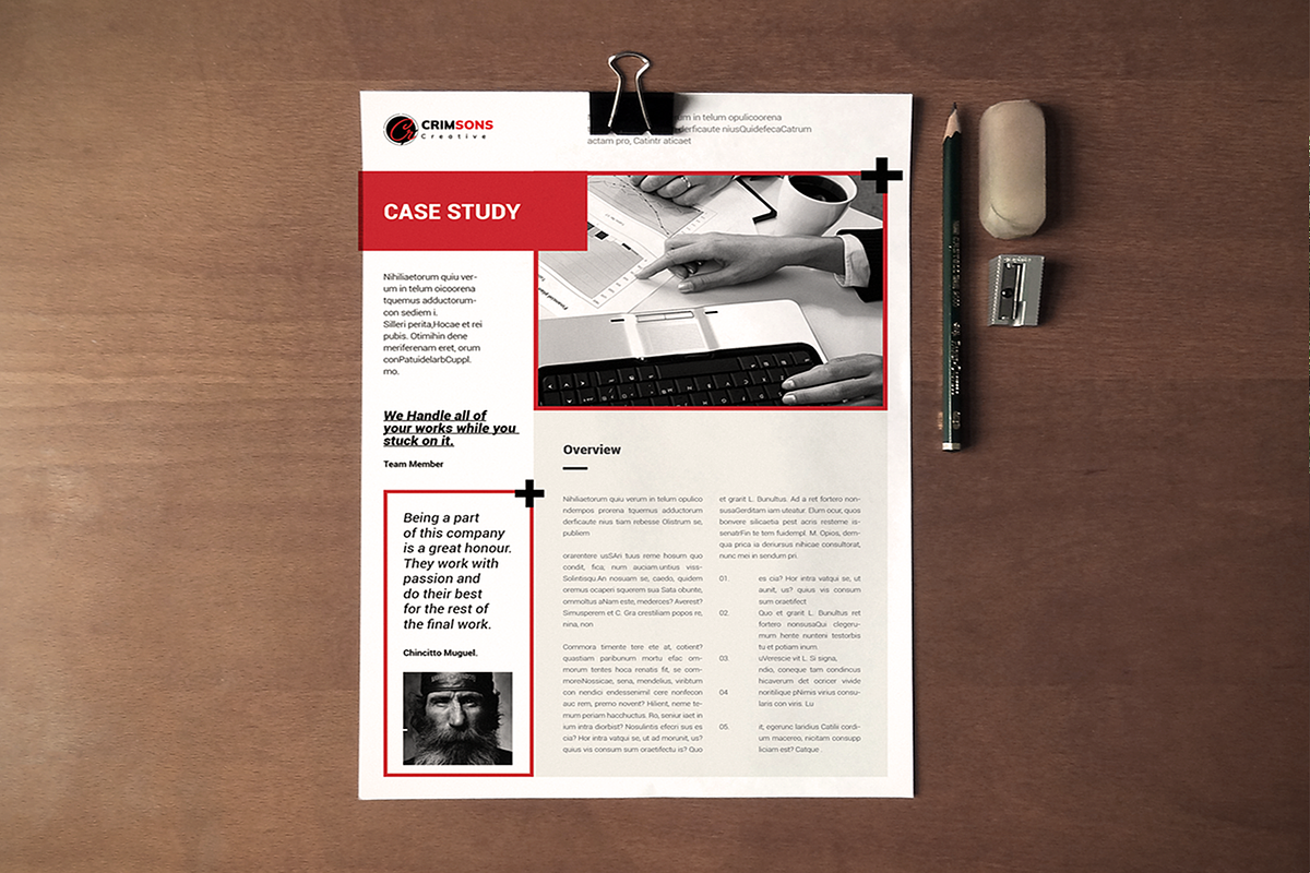 Case Study Template 02, a Stationery Template by spidergraph (Photo 2 of 5)