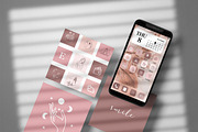 Rose Pink 163 iOS 14 App Icons, an Icon by velychko.ua (Thumbnail 1 of 2)