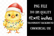 Whimsical Christmas Chick Clipart, an Illustration by Designking (Thumbnail 4 of 5)