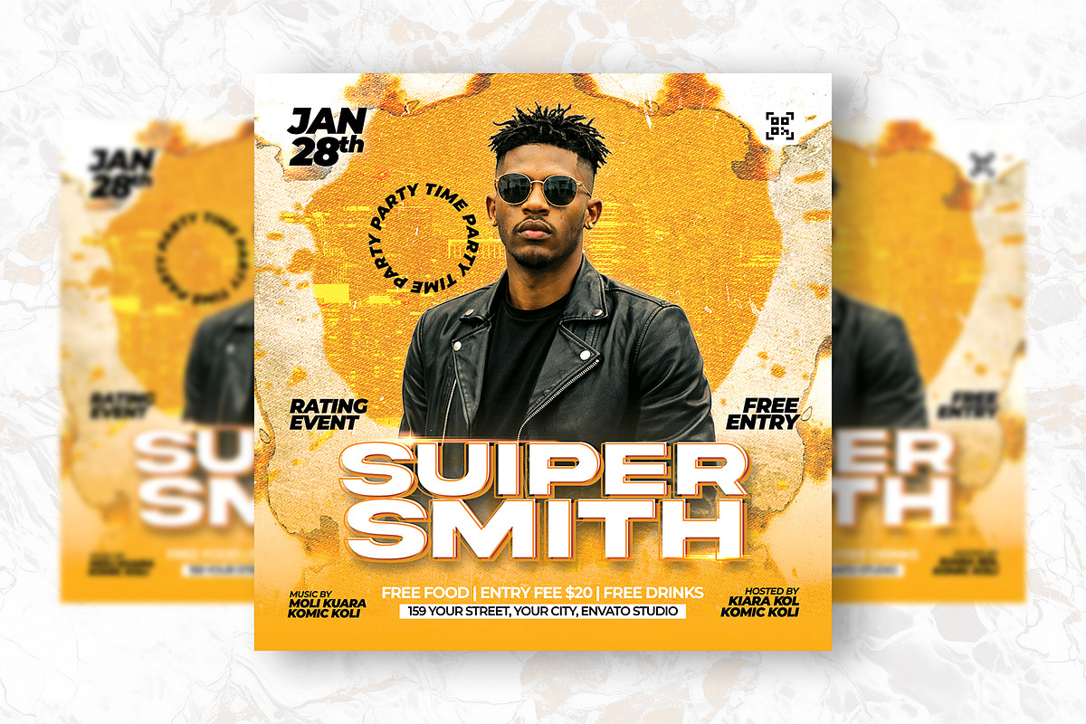 Suiper Smith party flyer design, a Flyer Template by Shajib Shikder (Photo 2 of 2)