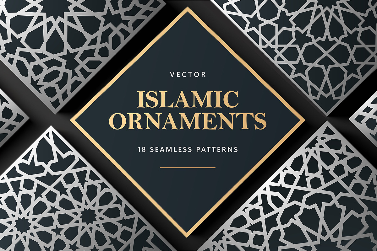 18 Islamic Ornaments Vector Pack