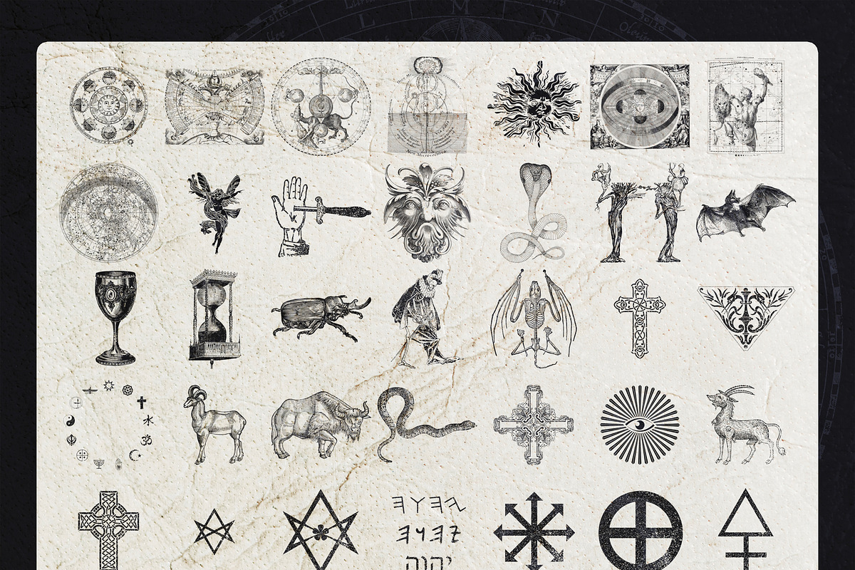 98 Procreate mystic / ocult stamps, a Brush Add-On by Endete & Mazak brushes (Photo 3 of 6)