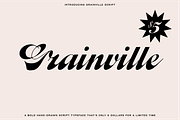 Grainville Script Font, a Handwritten Font by Bnick (Thumbnail 1 of 9)