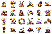Whimsical Spring Clipart Bundle, an Illustration by designcity5 (Thumbnail 2 of 5)