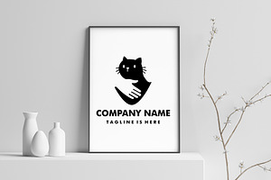 Hand Hugs Cat Care Logo