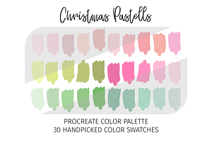 Procreate Christmas Color Palettes