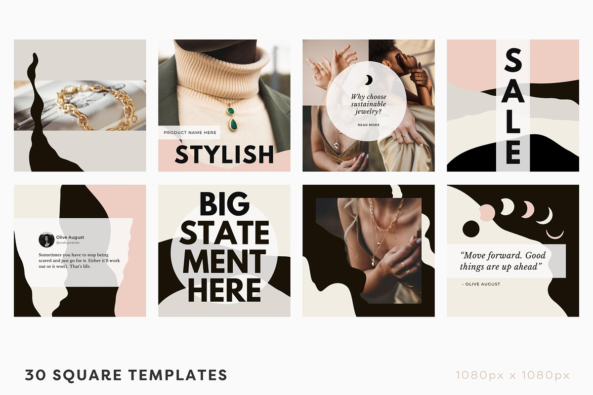 Instagram Templates for Canva, a Social Media Template by ILLONA GRAPHICS (Photo 4 of 12)