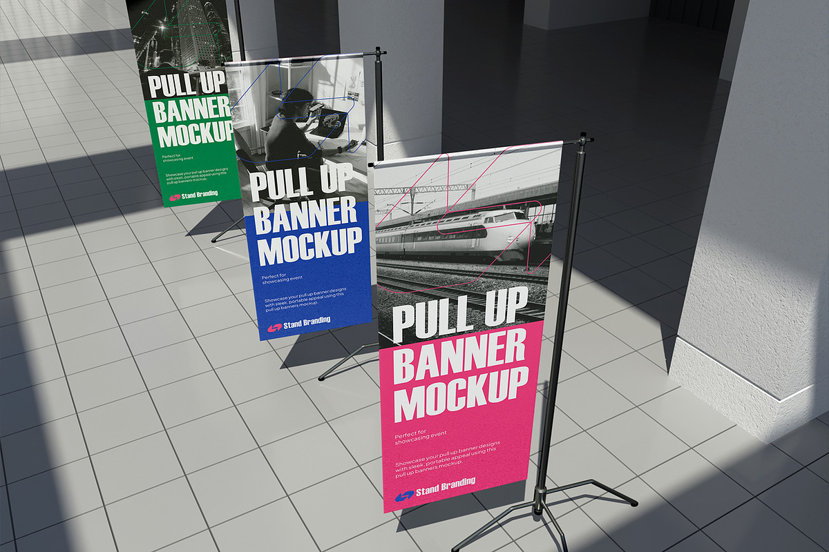 Pull Up Banners Mockup, an Advertising Mockup by Permadi Creative (Photo 5 of 5)