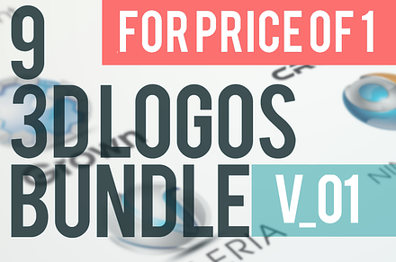 3D logos bundle v_01