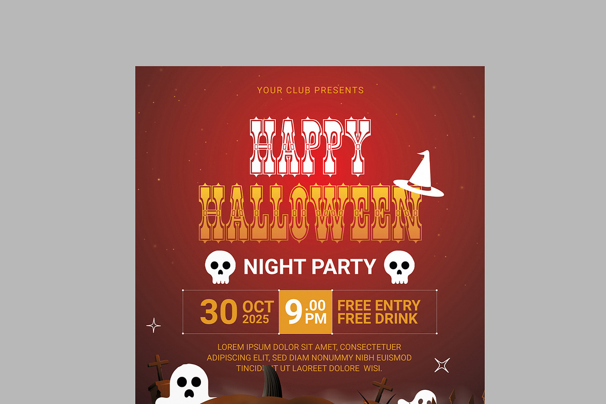 Halloween Flyer, a Flyer Template by MightyDesign (Photo 4 of 8)