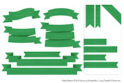 Green Ribbon Banner Clipart, an Illustration by Amanda Ilkov (Thumbnail 4 of 4)