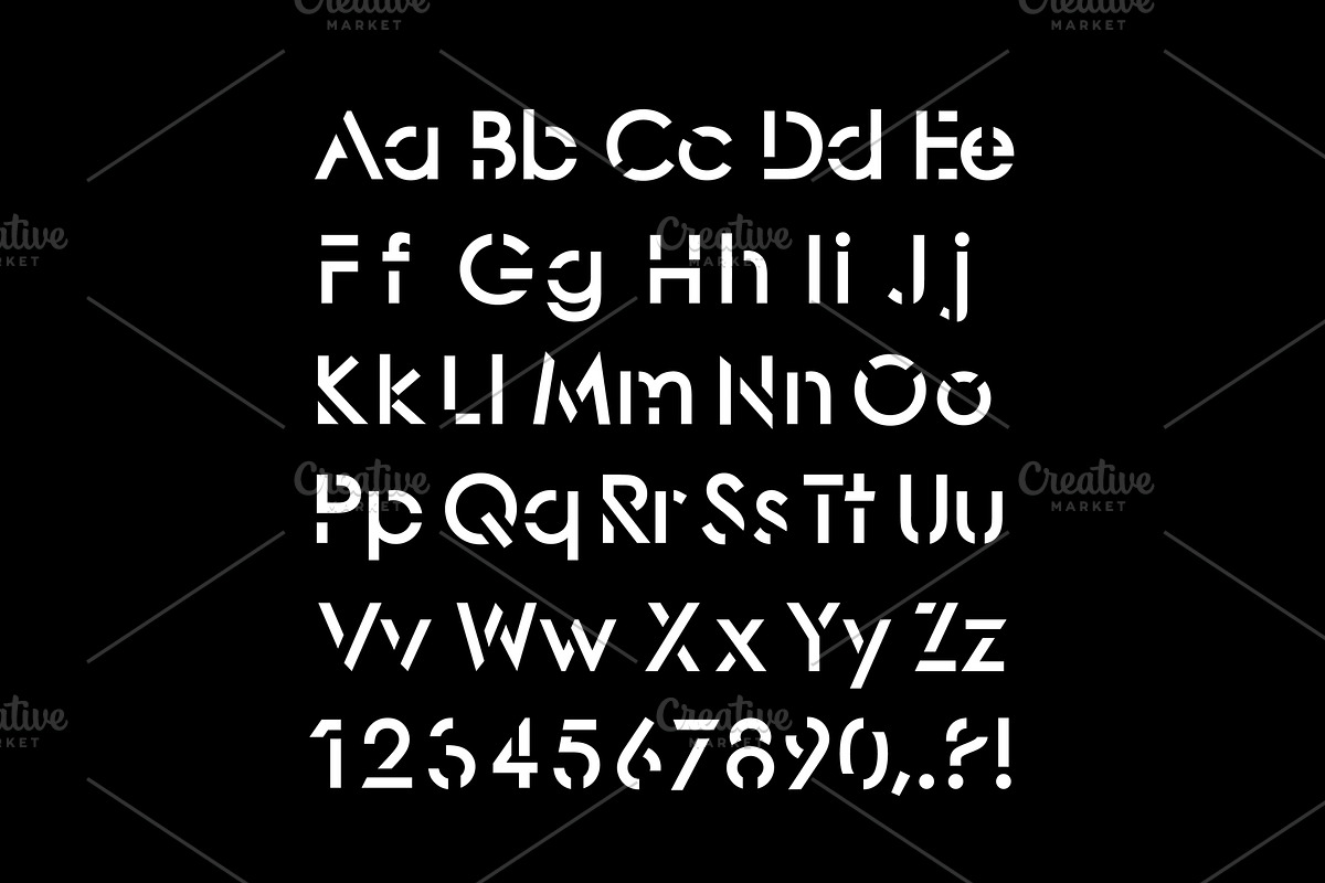 Modern stylized font. preview 3