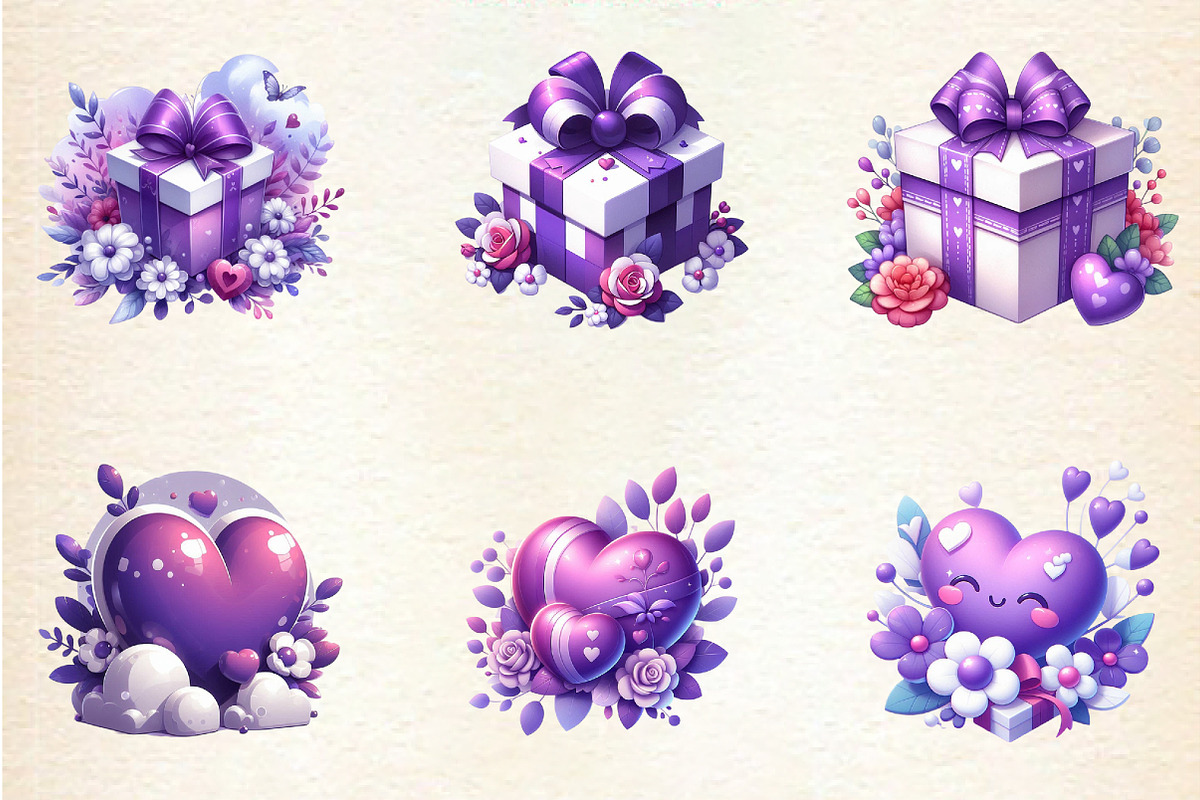 Valentine's Day Sublimation Clipart, an Illustration by DreamArtGraphic (Photo 5 of 6)