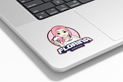 Florina Pink Hair Gamer Girl Logo, a Branding & Logo Template by tkzgraphic (Thumbnail 2 of 2)