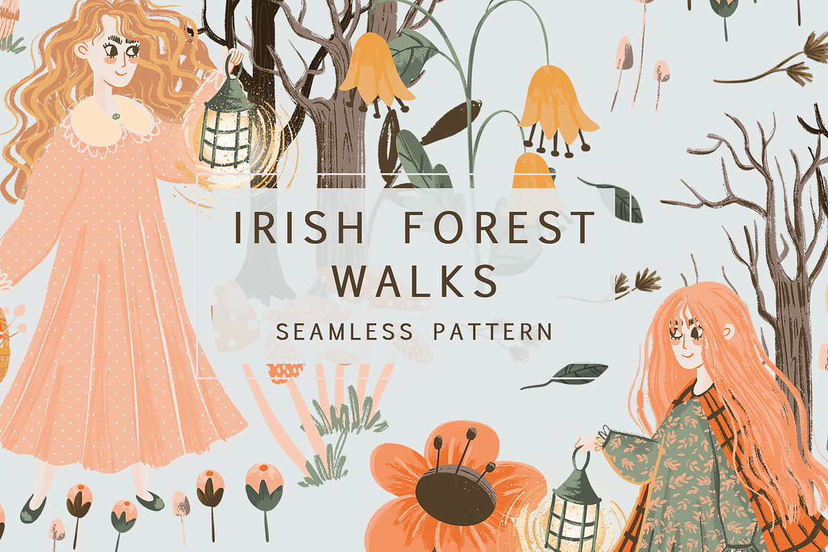 Fairy Forest Irish Pattern, a Pattern Graphic by Lady Bruniere Design (Photo 1 of 6)