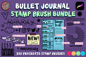 Bullet Journal Stamp Brush Bundle