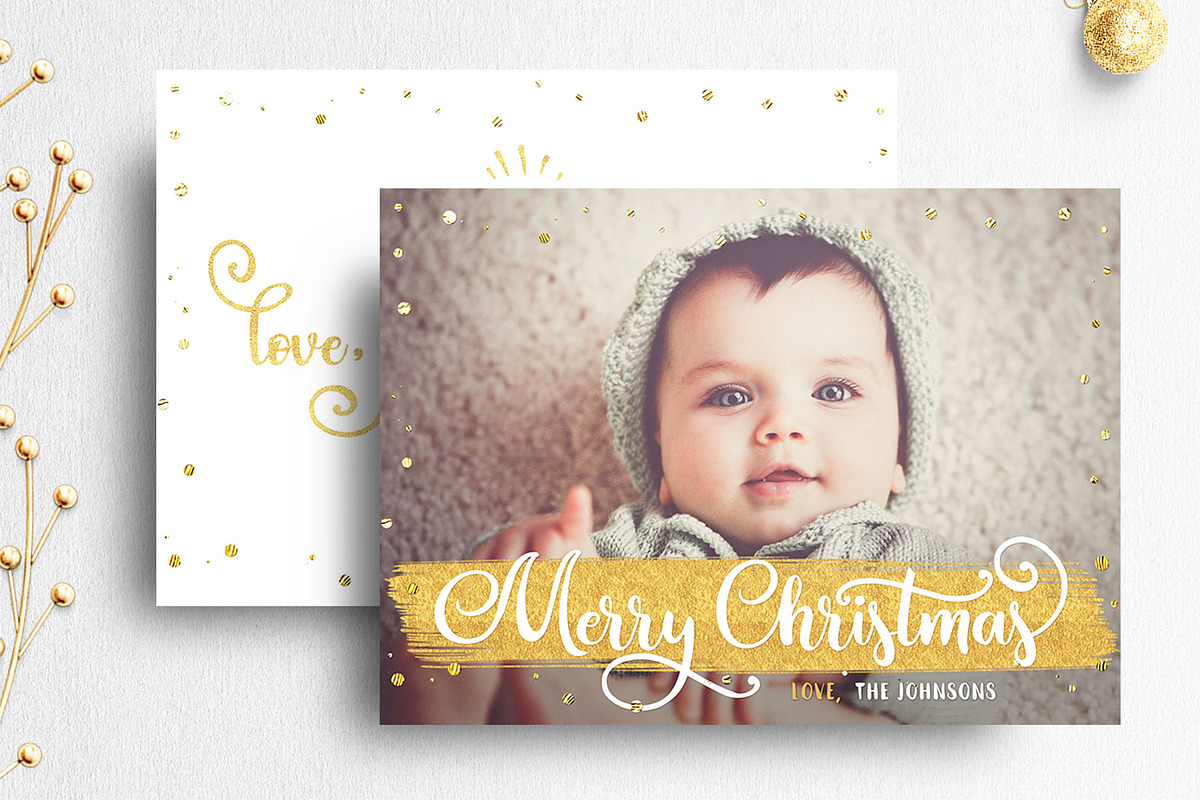 Christmas Photo Card Template, a Card Template by Nifty Template Studio (Photo 2 of 7)