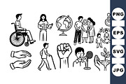 Inclusive Empowerment Vector Set, an Illustration by designvectx (Thumbnail 1 of 3)