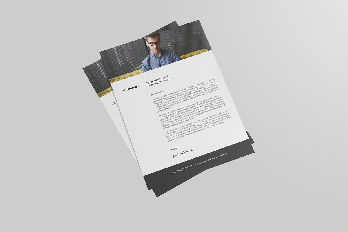 Portfolio Resume Kit, a Resume Template by retrographix (Photo 2 of 6)