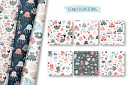 Mermaid-unicorn clipart and patterns, an Animal Illustration by rosypatterns (Thumbnail 3 of 8)