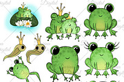 Frog clipart, an Animal Illustration by DarinaDigital (Thumbnail 4 of 6)
