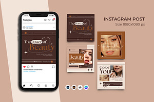 Minimalist Beauty Make Up Instagram, a Social Media Template by Artnivora.Std
