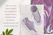 Watercolor Fitness Clipart Set, an Object Illustration by Mespilia (Thumbnail 4 of 5)