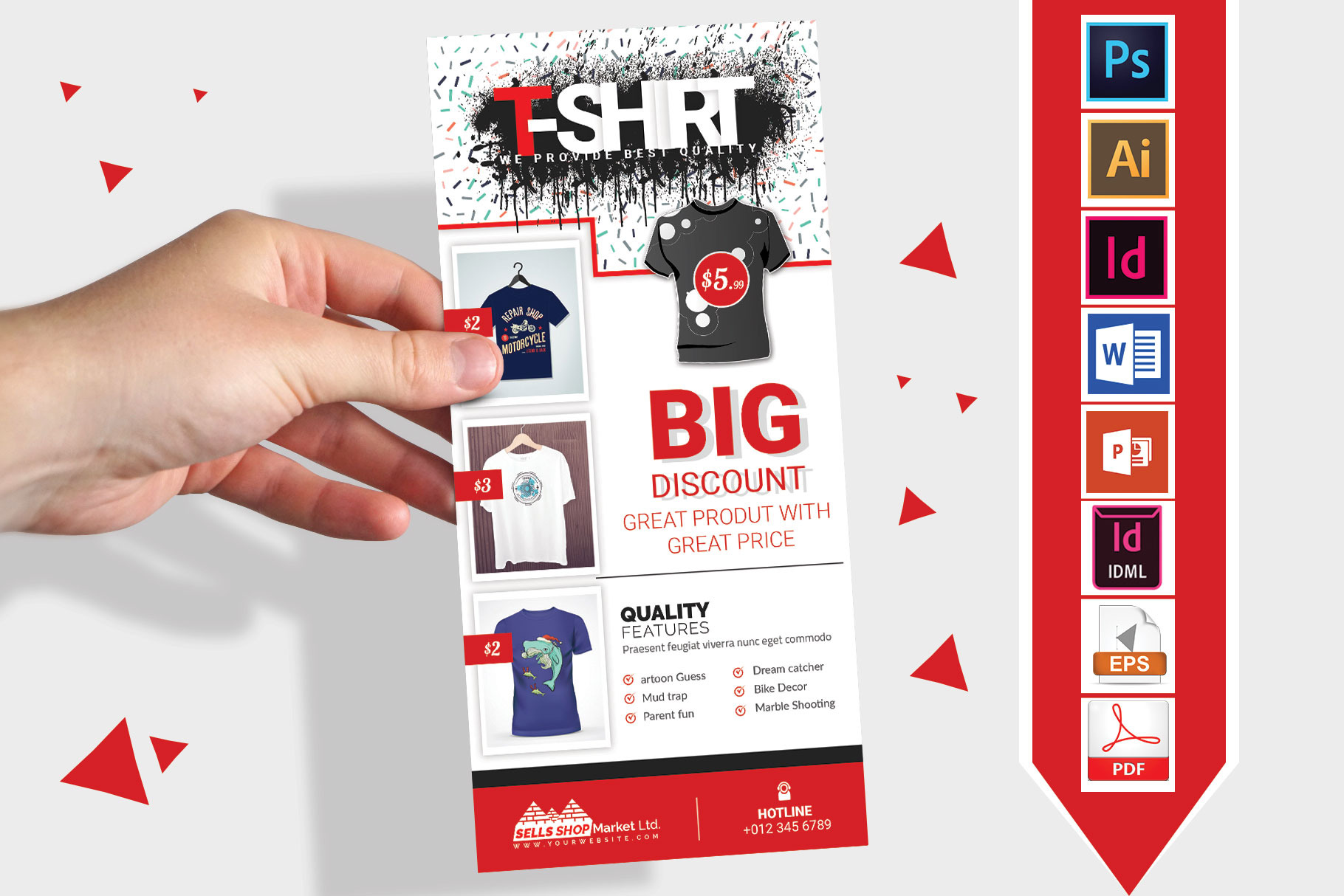 T-Shirt Shop DL Flyer Vol-3, a Flyer Template by Imagine Design Studio