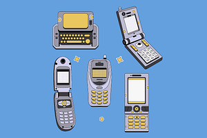 Retro Gadget Asset Illustration, a Technology Illustration by graphicook