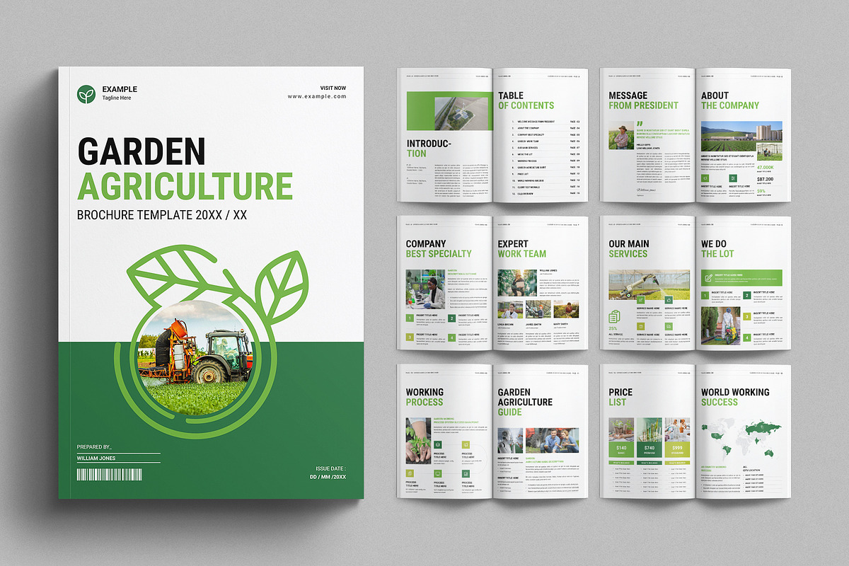 Garden Agriculture Brochure Template, a Brochure Template by E-Type (Photo 1 of 7)
