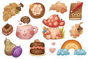 Cozy Autumn Fall Sticker Set., an Object Illustration by RabbitAndPencil (Thumbnail 4 of 8)