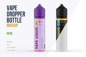 Vape Dropper Bottle Mockup 60ml