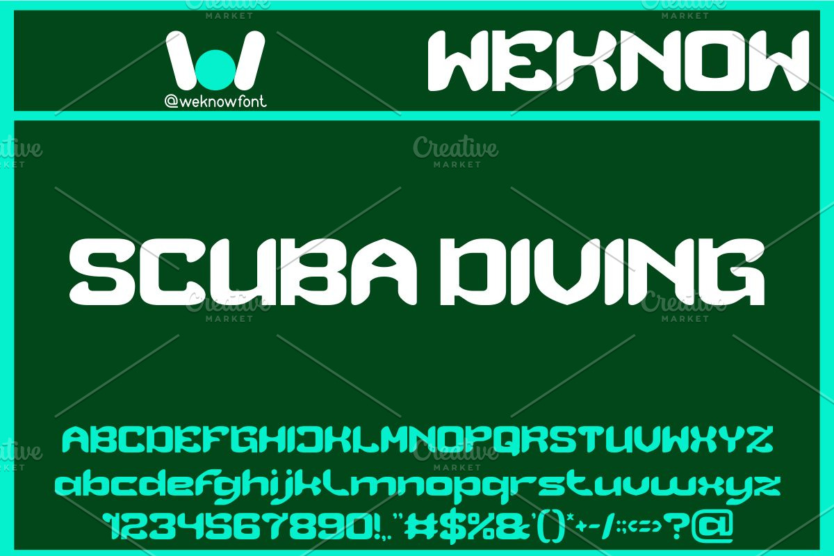 Scuba Diving font, a Font by weknow (Photo 1 of 8)