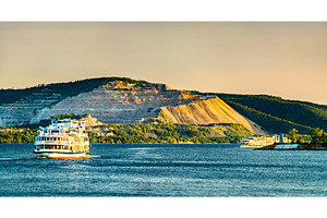 Cruise ships on the Volga river near, a Nature Photo by Leonid Andronov