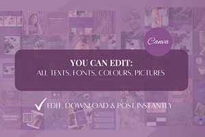 250 Purple Instagram Templates