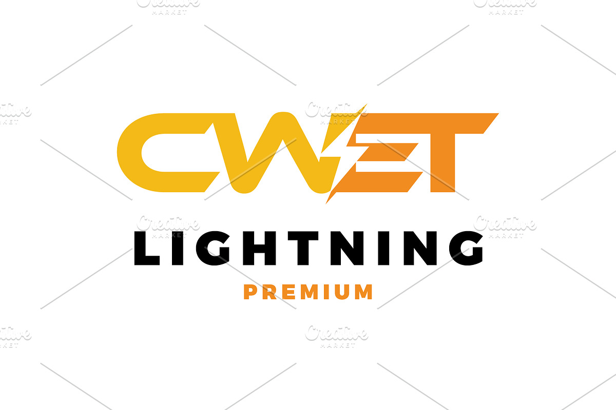 Initial Letter CWET Lightning Logo, a Branding & Logo Template by mesuka (Photo 2 of 2)