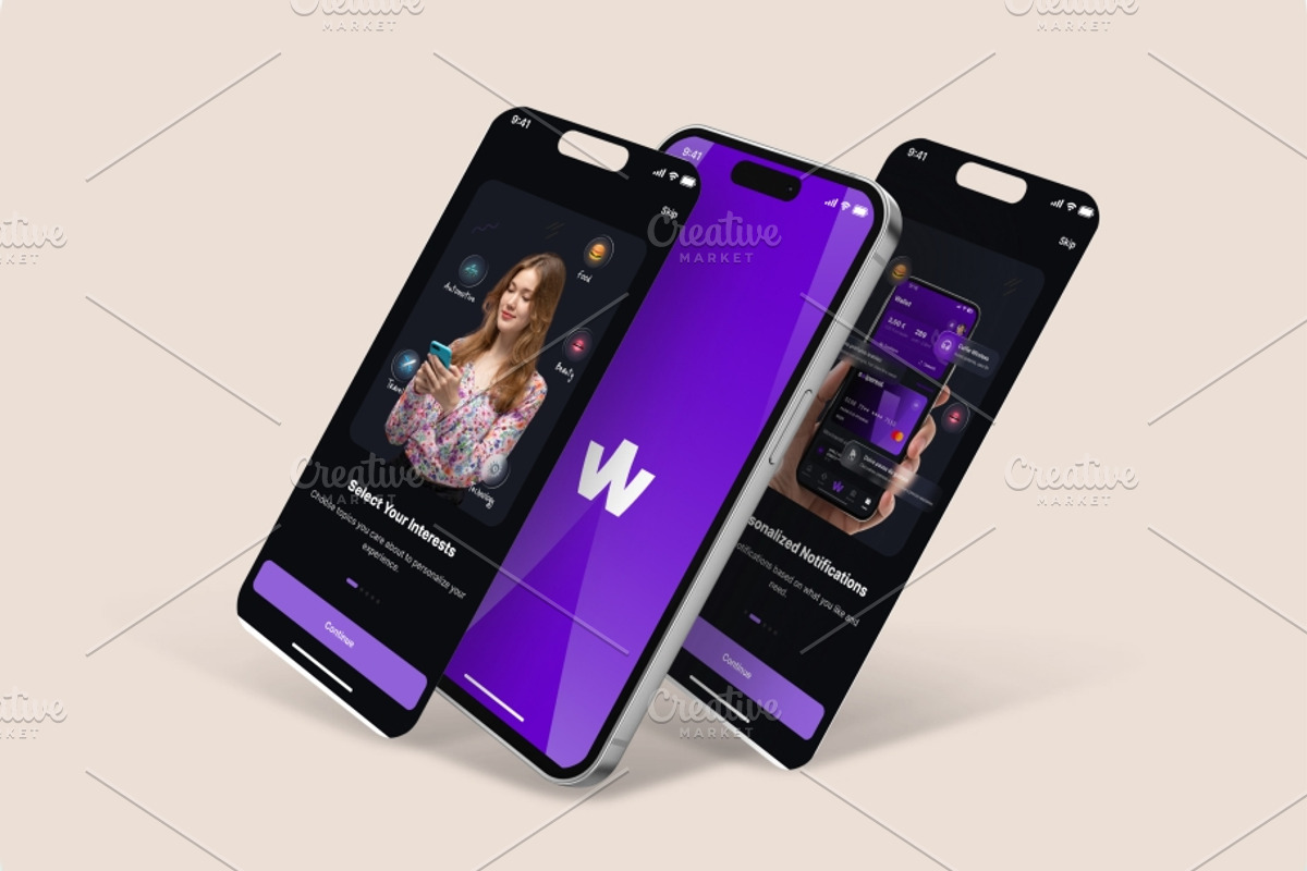 Rewards Wallet App Onboarding UI Kit, an UI Kit Template by DesignBox (Photo 3 of 3)