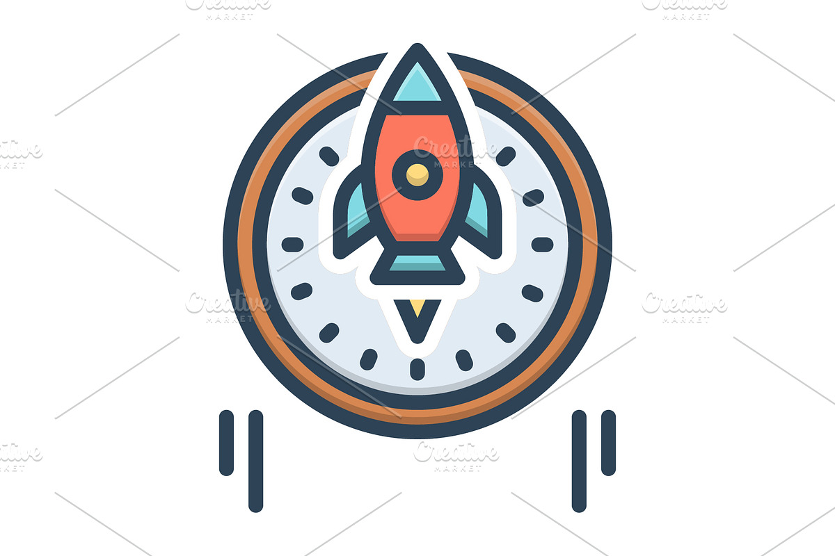 Velocity speed color icon, a Duotone Icon by Creative priyanka