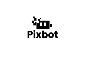 Pixel bot logo icon illustration, a Branding & Logo Template by Dyn Studio