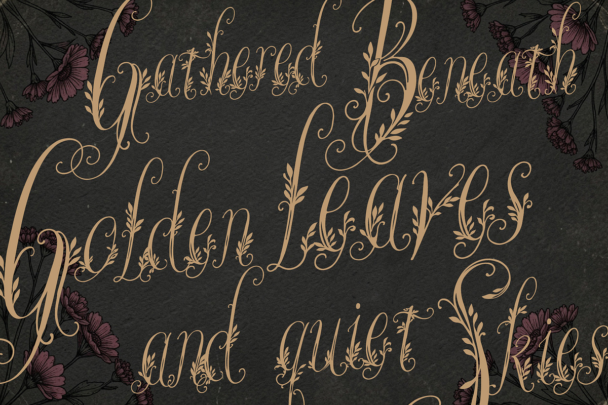 Wanderin Autumn Artisan Floral font, a Script Font by HypeWorksCo (Photo 17 of 28)
