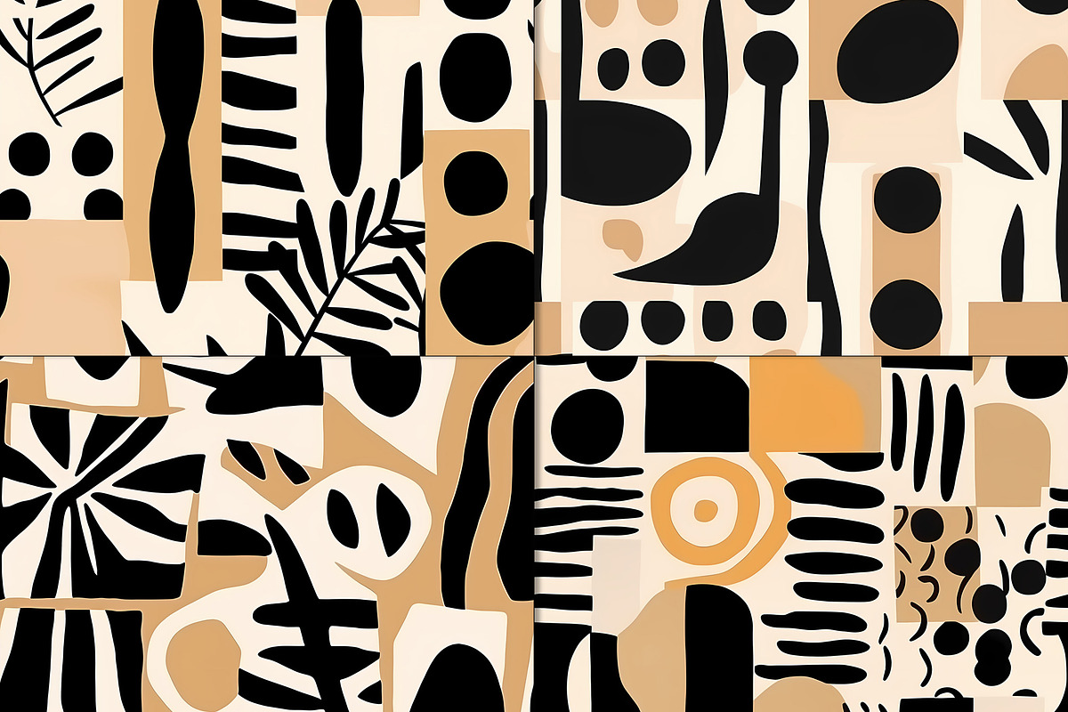 20 Seamless Matisse-style Patterns, a Pattern Graphic by Nordic Design (Photo 6 of 9)